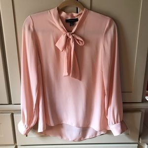 Pink bow blouse